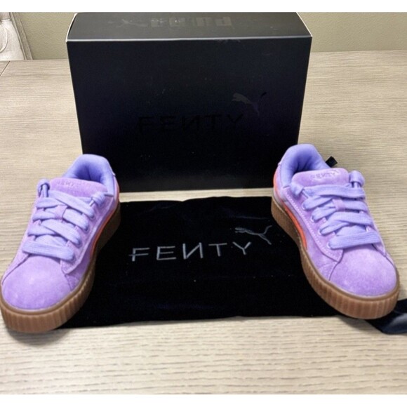 FENTY Puma Creeper Phatty Lavender Alert Burnt Red Gum (Unisex) Size 3C Kids main image 9